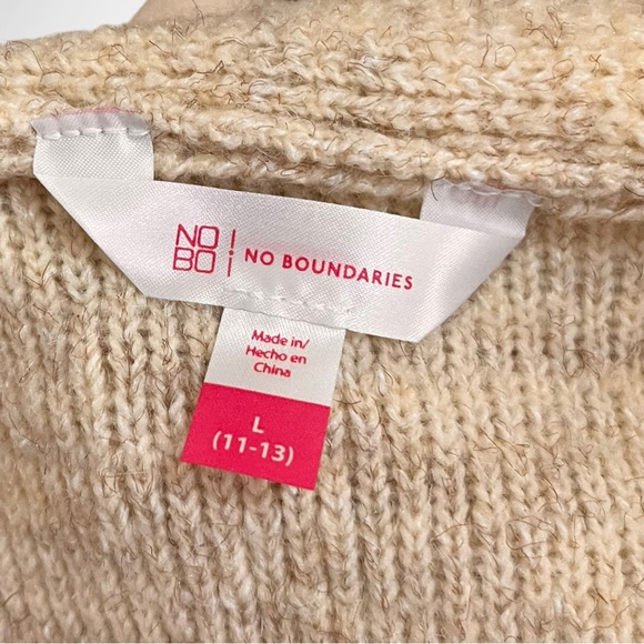 NO BOUNDARIES Juniors Neutral Combo Button Front Sweater Vest Large | NWT - Picture 6 of 8